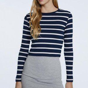 STRIPED LONG SLEEVE BLOUSE